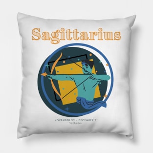 Sagittarius Zodiac Astrology Symbol Pillow