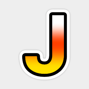 Fire Letter J Magnet