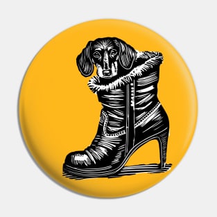 Dachshund Dog on a boot Pin