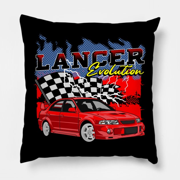 lancer evo Pillow by rafand23