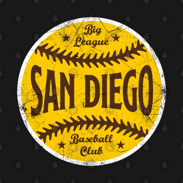 San Diego Retro Big League Baseball - Brown by KFig21