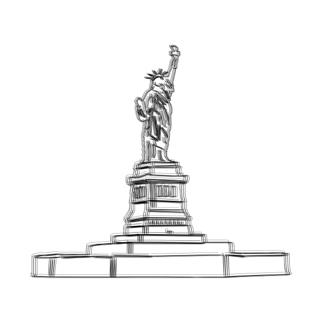 Statue Of Liberty Minimalist Illustration by Raimondi