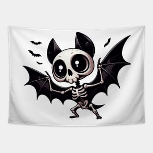 Cute Bat Skeleton Tapestry