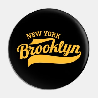 Vintage New York Brooklyn ,Vintage  Brooklyn Schriftzug, Vintage Brooklyn Logo Pin