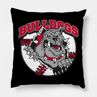 Bulldogs Baseball Design Pillow