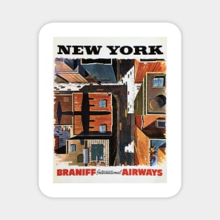 NEW YORK USA City View From the Top Vintage Travel Magnet