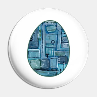 Art Acrylic artwork abstract Easter Egg Pin