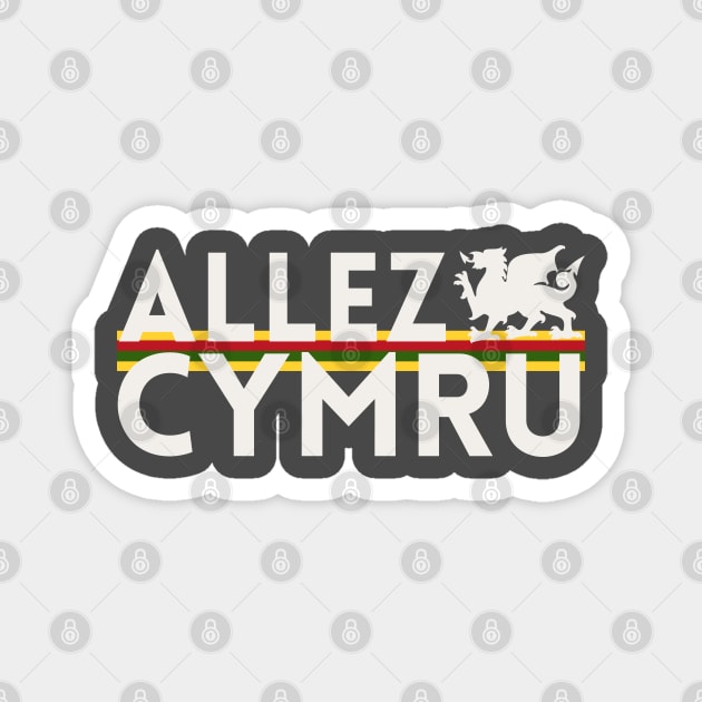 Allez Cymru, Welsh Rugby supporter Magnet by Teessential