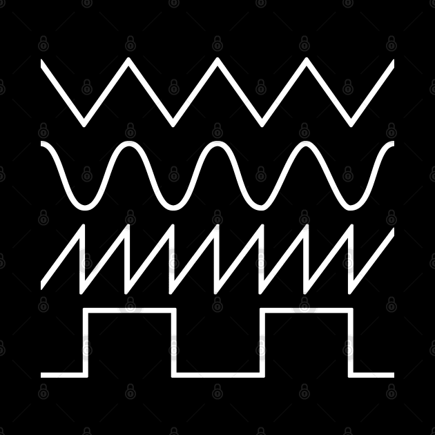 Synthesizer Waveforms (white font) #2 by RickTurner
