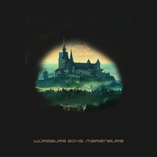 Futuristic Würzburg Marienburg 2045 Artwork T-Shirt