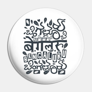 Bangalore City of Gardens Kannada Script Pin