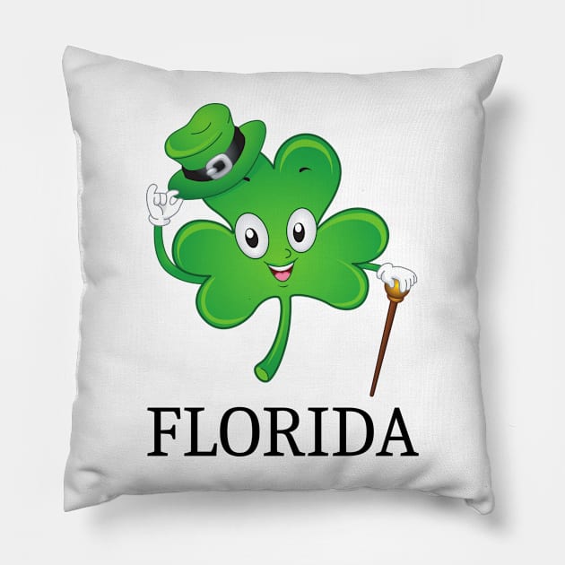 St Patrick's  Irish Shamrock florida, Irish Gift for Wife Pillow by yassinebd