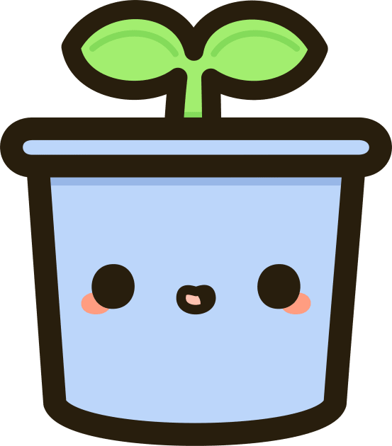 Cute sprout in pot Kids T-Shirt by peppermintpopuk