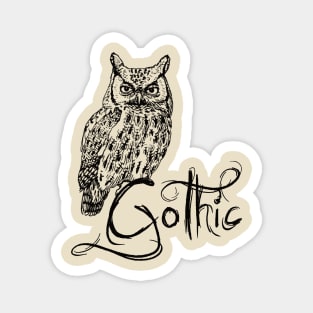 Gothic Owl Magnet