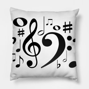 Music Symbols Pillow