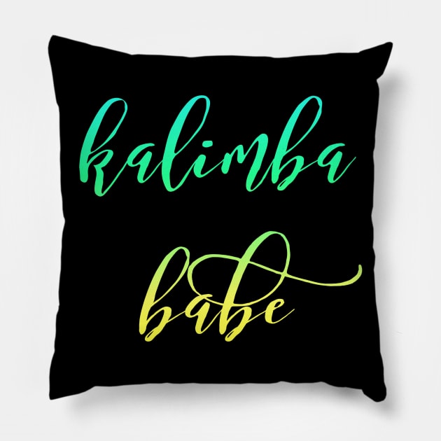 Kalimba Babe Pillow by coloringiship