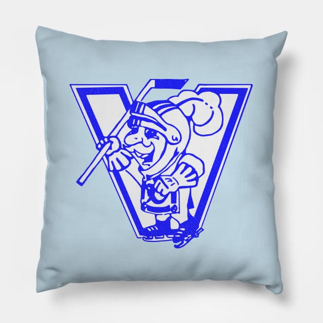 Defunct Virginia Lancers Hockey 1983 Pillow by LocalZonly