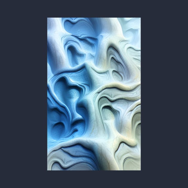 Blueish liquid shapes by Gaspar Avila