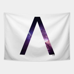 Lambda space letter concept Tapestry