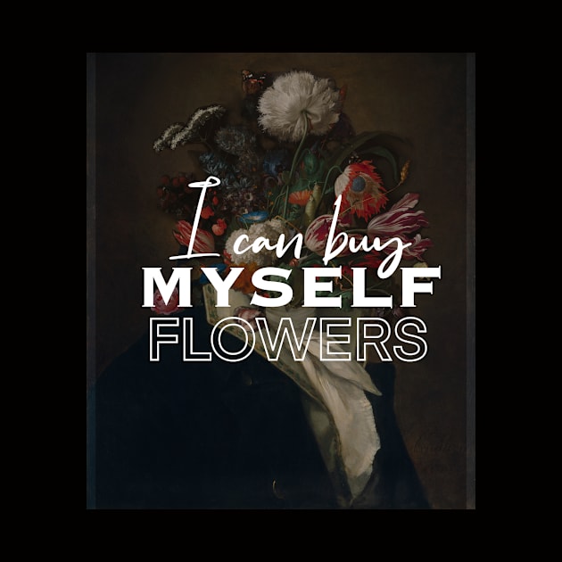 i can buy myself flowers painting man by ArtInPi