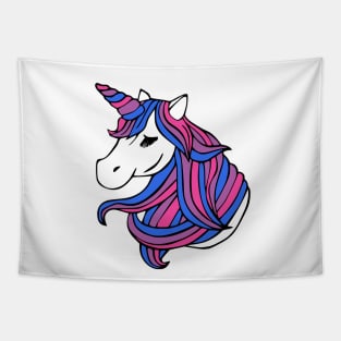 Bisexual Flag Unicorn Tapestry