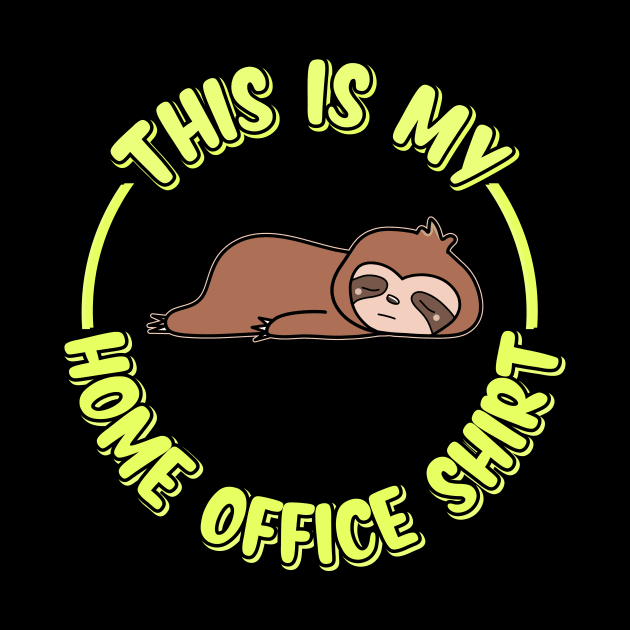 Funny Home Office Sloth by Imutobi