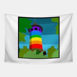 Witch's Hat Tower Pride Tapestry