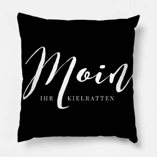 Moin For Sailors, Surfers And Keel Rats Pillow by VanIvony