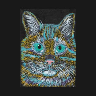 Abstract colorful cat face T-Shirt