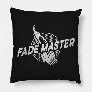 Fade Master Barber Gift Get Faded Cut Hair Fresh Logo Pillow