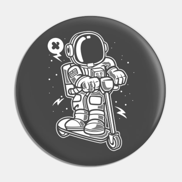 Astronaut Riding Scooter Pin by Eoli Studio