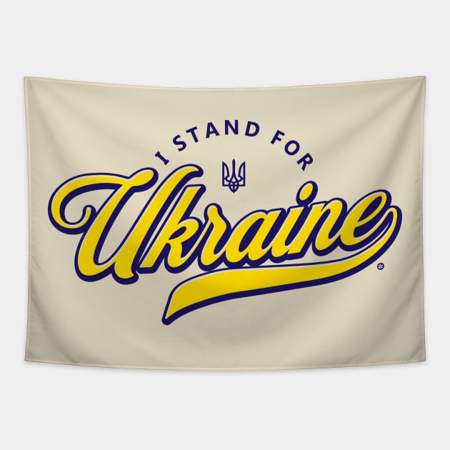 I Stand with Ukraine, quote, ukraine trident Tapestry by Yurko_shop