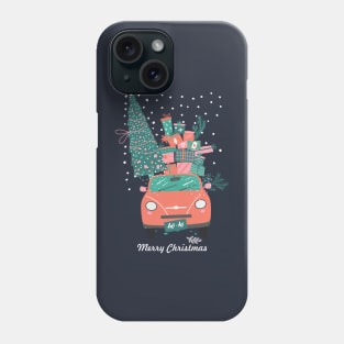 Christmas tree and gifts in a car ho ho ho! - Happy Christmas and a happy new year! - Available in stickers, clothing, etc Phone Case