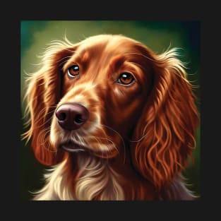 Red Cocker Spaniel Dog Art T-Shirt