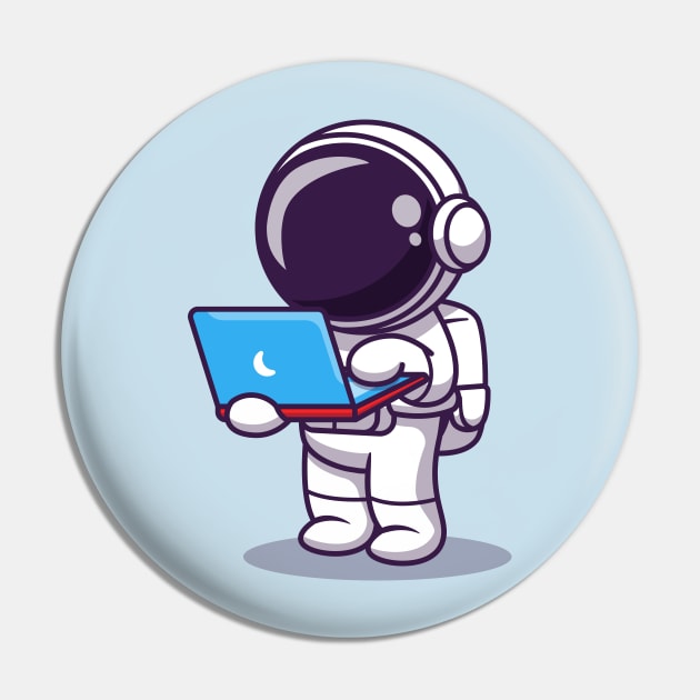 Cute Astronaut Working On Laptop (2) Pin by Catalyst Labs