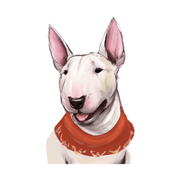 Cute Bull Terrier Drawing by Play Zoo