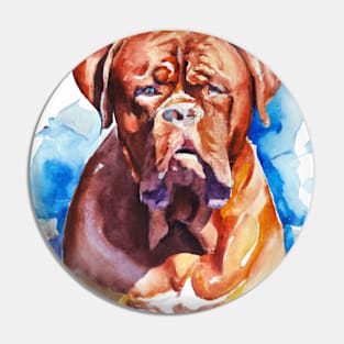 Watercolor Dogue de Bordeaux - Dog Lovers Pin