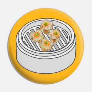 Shumai dim sum cartoon illustration Pin