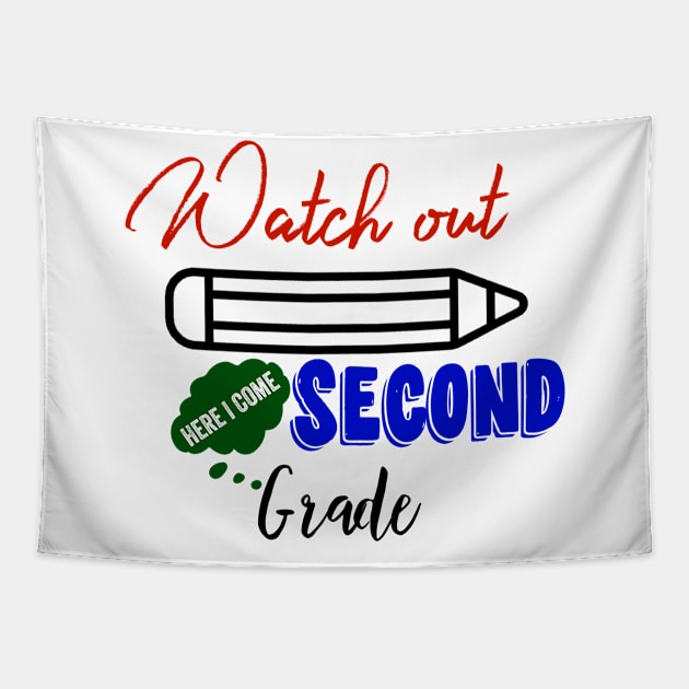 Second Grade Here I Come Graduating Class Tapestry by UnderDesign