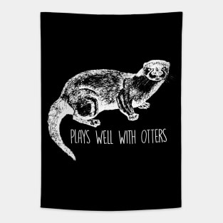 Plays Well With Otters - Otter Tapestry