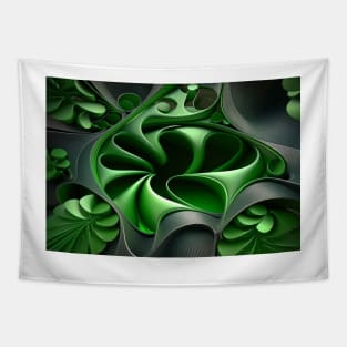 St Patricks Day Artwork - Green abstract artwork Tapestry