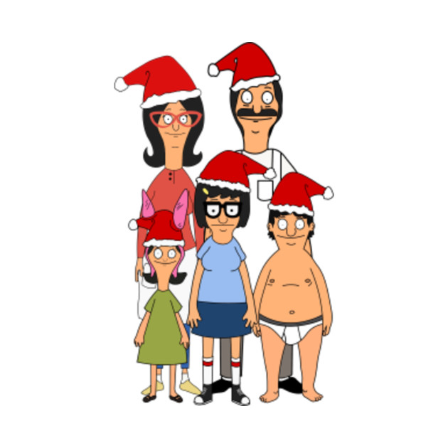 belcher inspired family santa claus christmas bobs christmas tee shirt designs