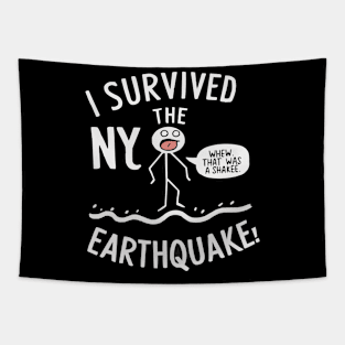 i survived the nyc earthquake shirt Tapestry