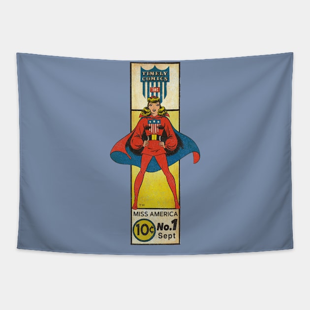 Timely Miss America Tapestry by ThirteenthFloor