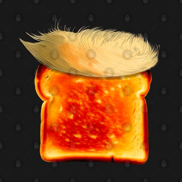 Trump Toast: Donald Trump Guilty in New York Civil Fraud Case on a Dark Background by Puff Sumo