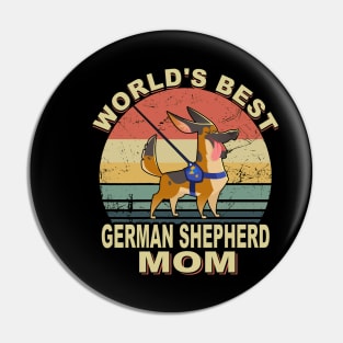 World's Best German Shepherd Mom Vintage Pin