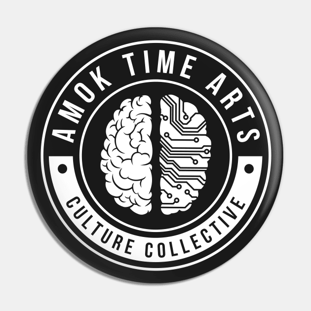 Amok Time Arts Logo Pin by AmokTimeArts