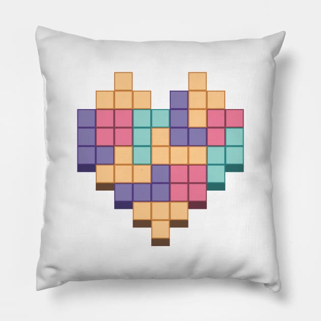 GAME HEART Pillow by Bombastik