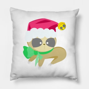 baby santa sloth Pillow