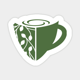 cup of green tea shape Magnet